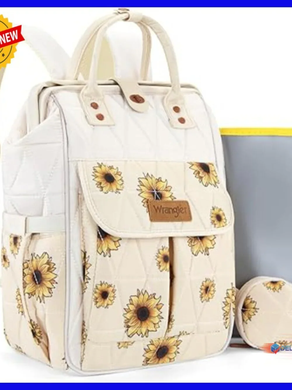Western Style Diaper Backpack with Insulated Pockets and Changing Pad
